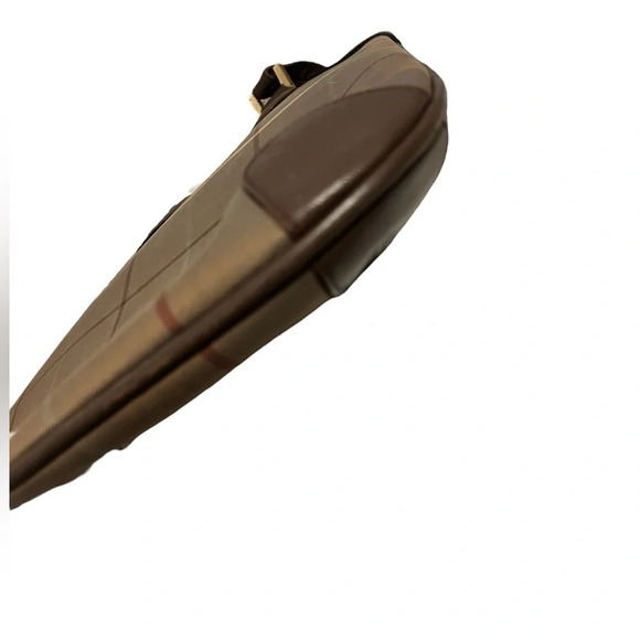 Burberry vintage classic plaid canvas tote‎ with leather trim w/coa - Picture 8 of 11